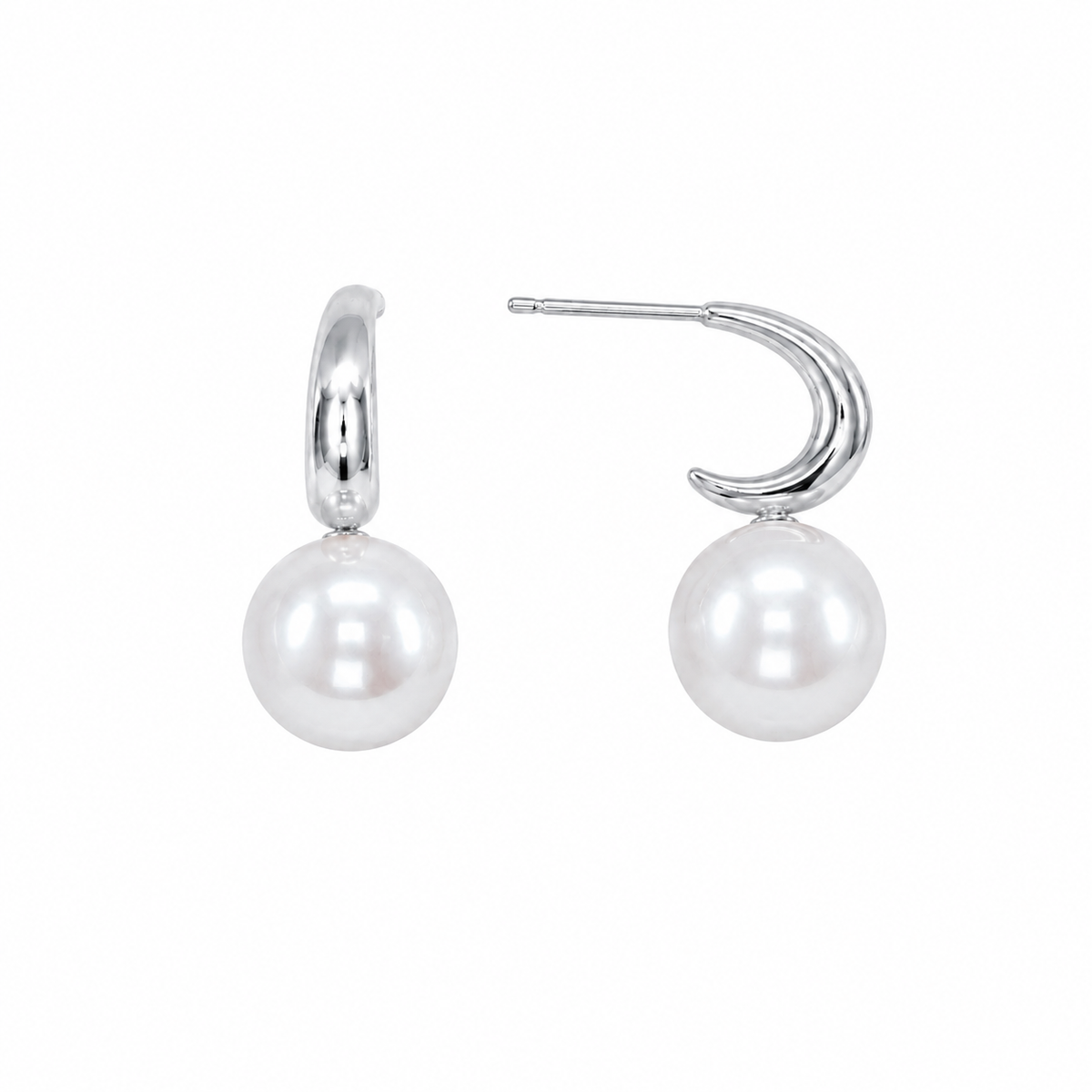 Freshwater Pearl C-Hoop Earrings