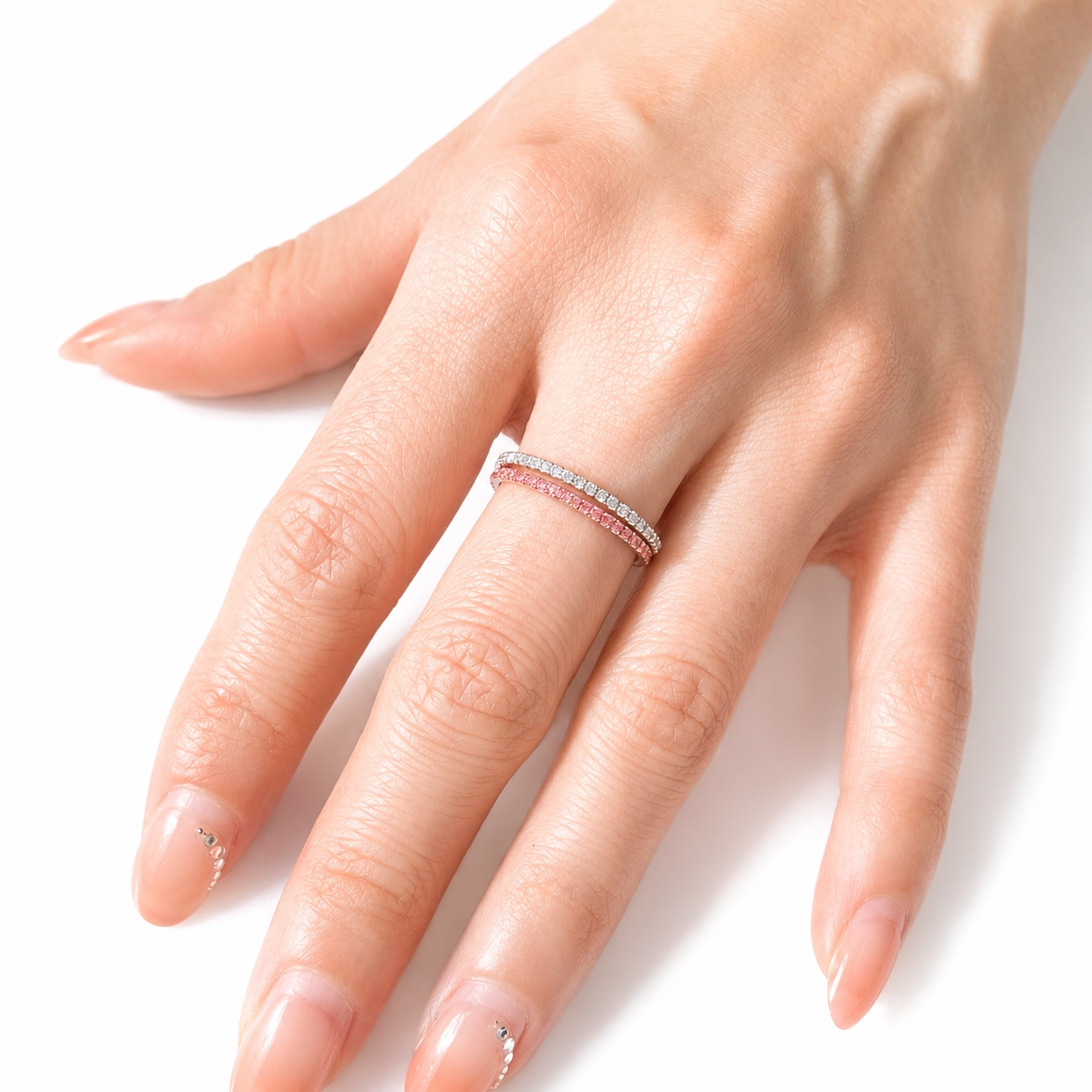 Sakura Pink Diamond Eternity Ring
