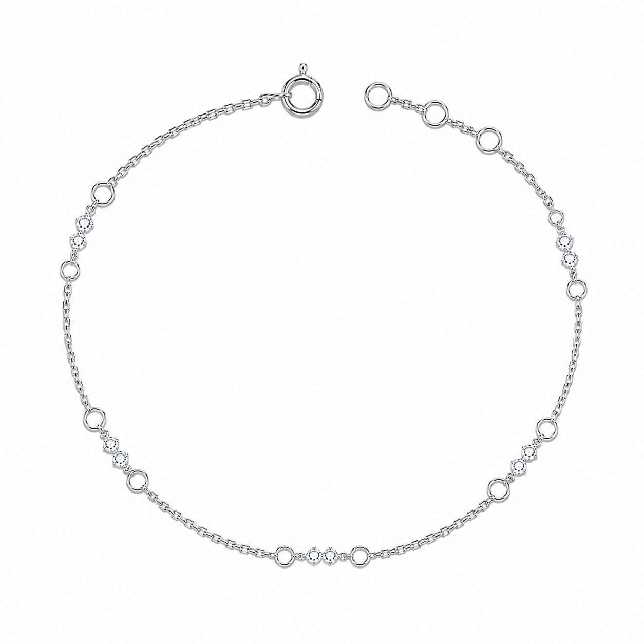 Delicate Diamond Station Bracelet