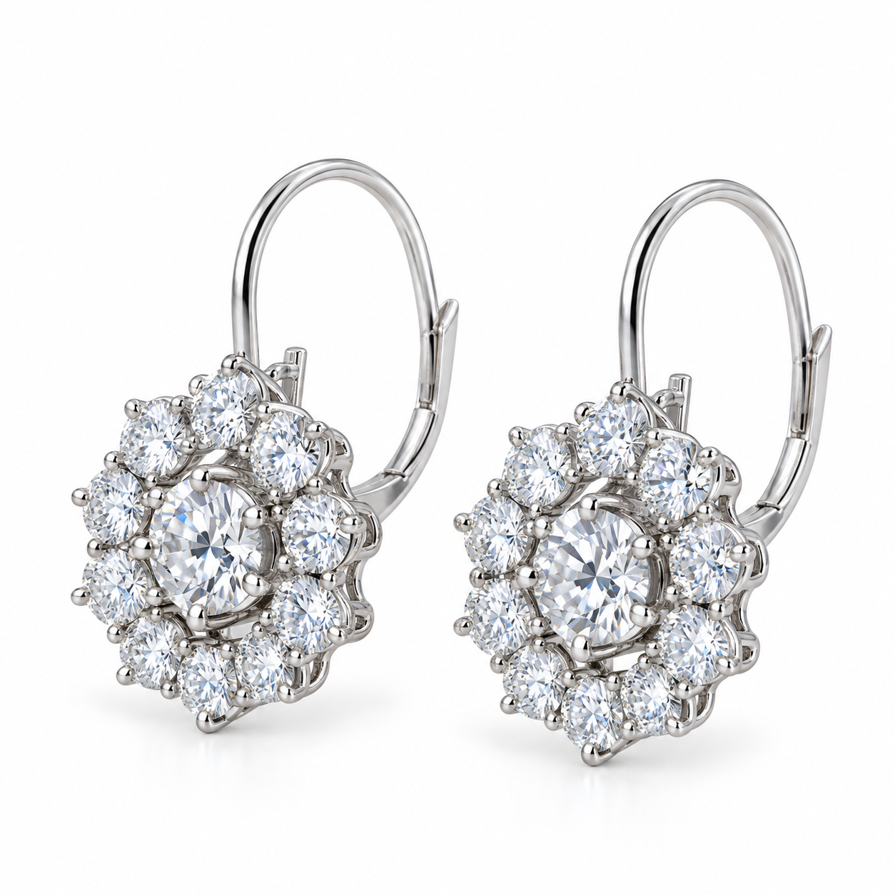 Sunburst Convertible Lab-Grown Diamond Earrings