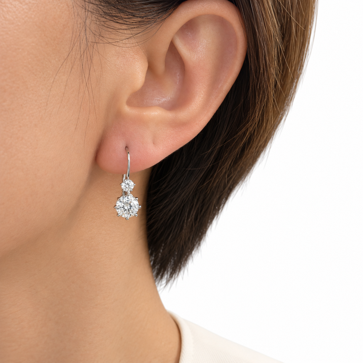 Sunburst Convertible Lab-Grown Diamond Earrings