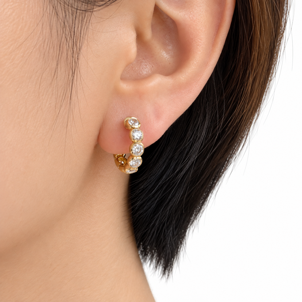Bubble Lab-Grown Diamond Hoops