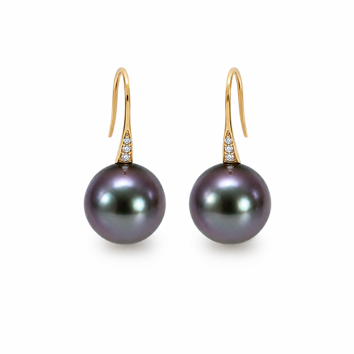 Tahitian Grace Black Pearl  Earrings