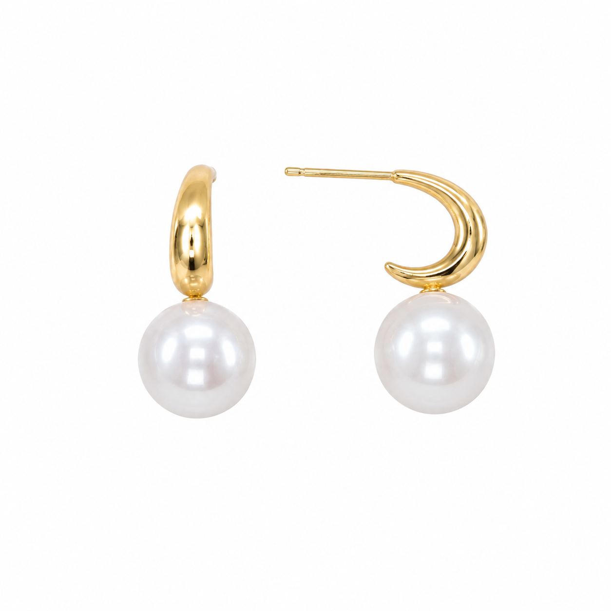 Freshwater Pearl C-Hoop Earrings