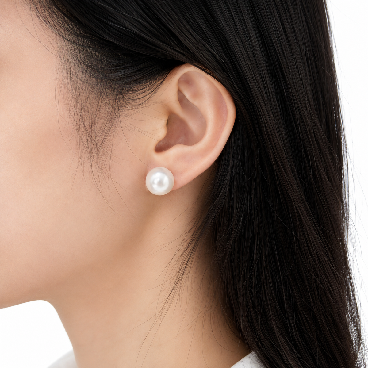 Classic Freshwater Pearl Stud Earrings 11-12mm