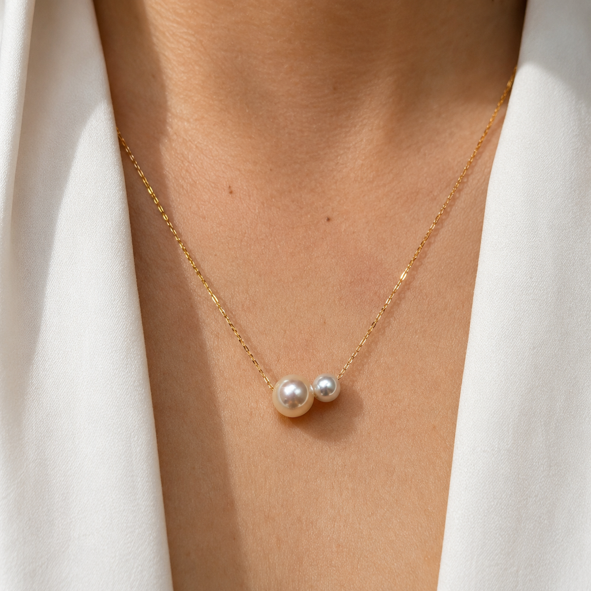 Two-Tone Akoya Pearl Necklace
