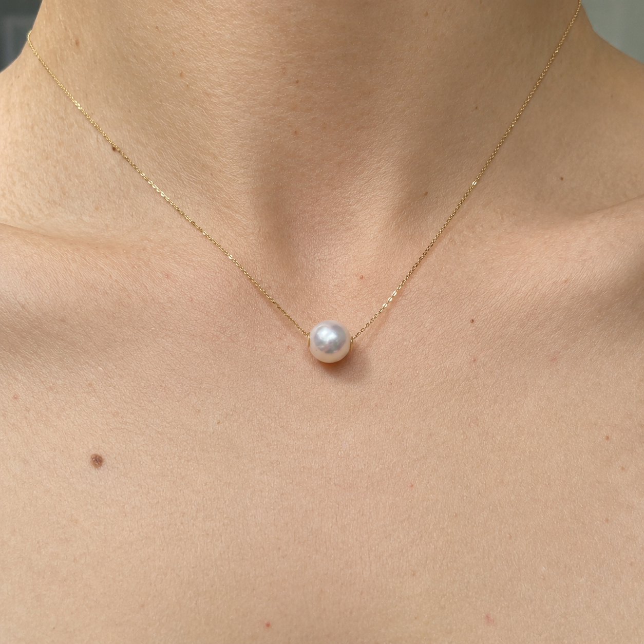 18K Gold Akoya Pearl Necklace