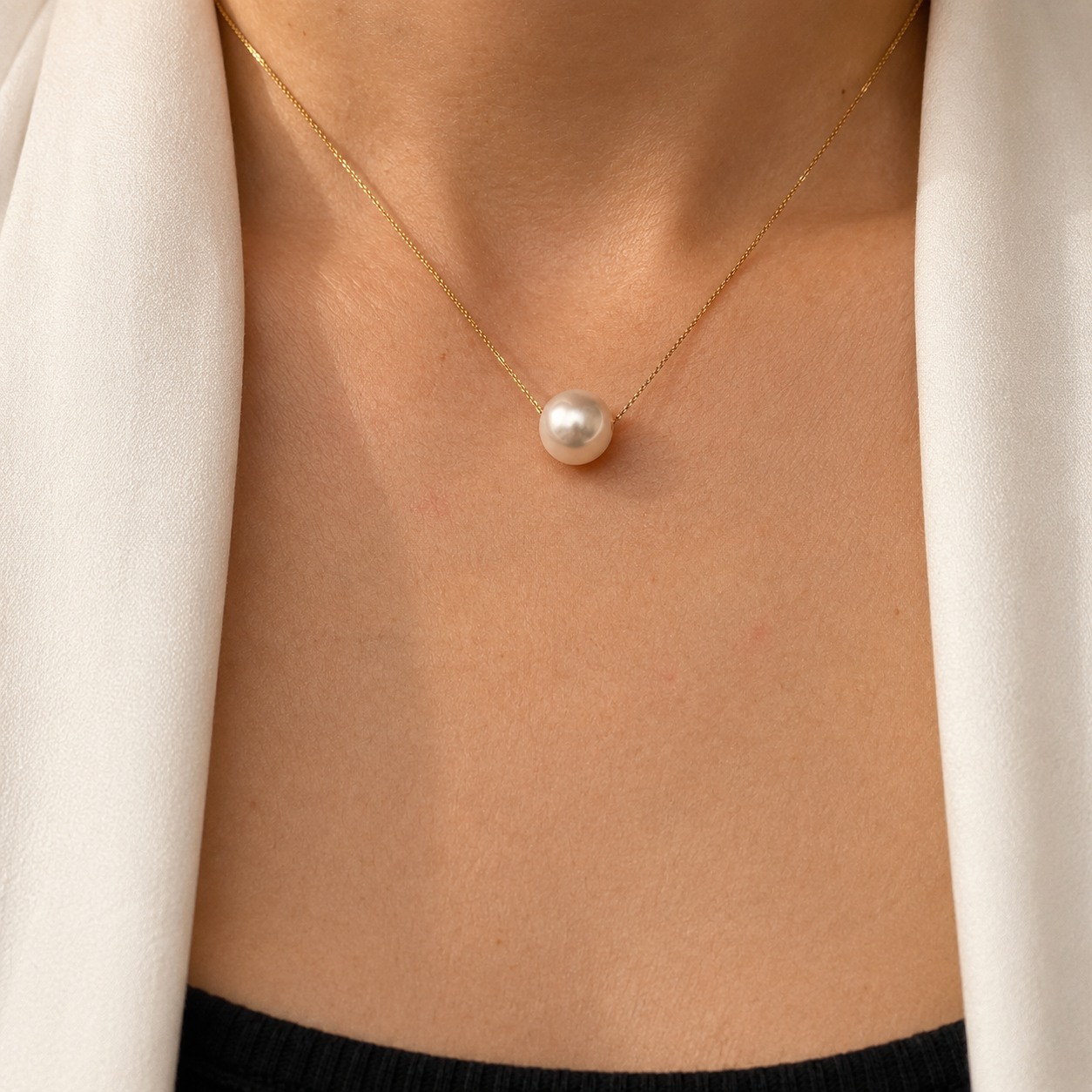 18K Gold Akoya Pearl Necklace