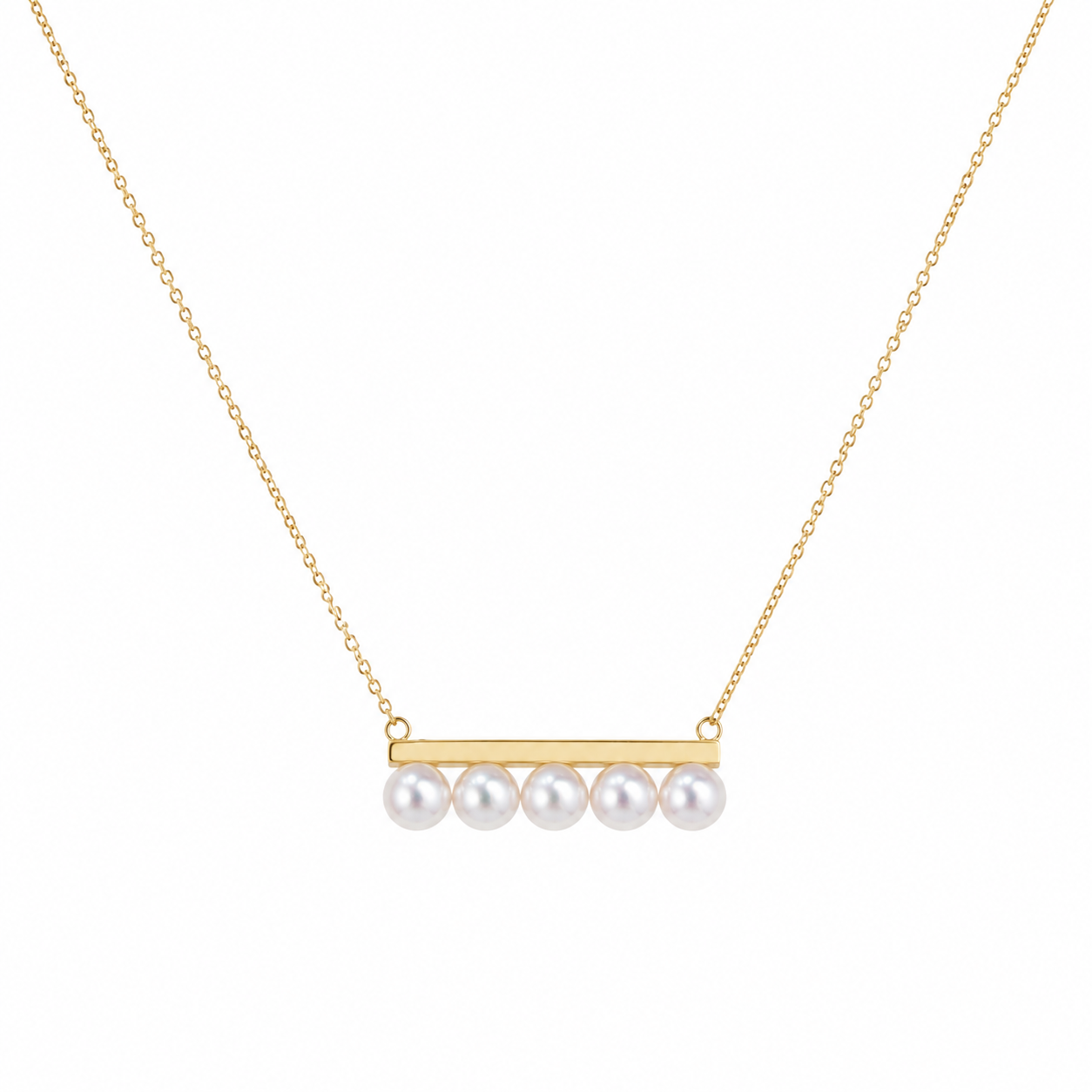 18K Gold Akoya Pearl Balance Necklace