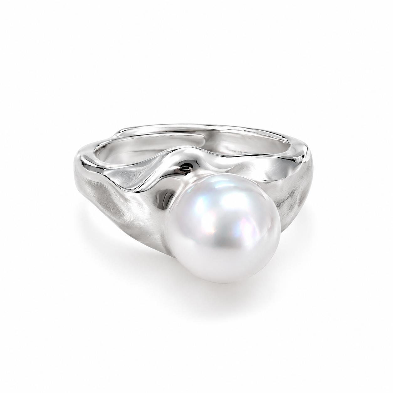 Sculpted Australia South Sea Pearl Ring