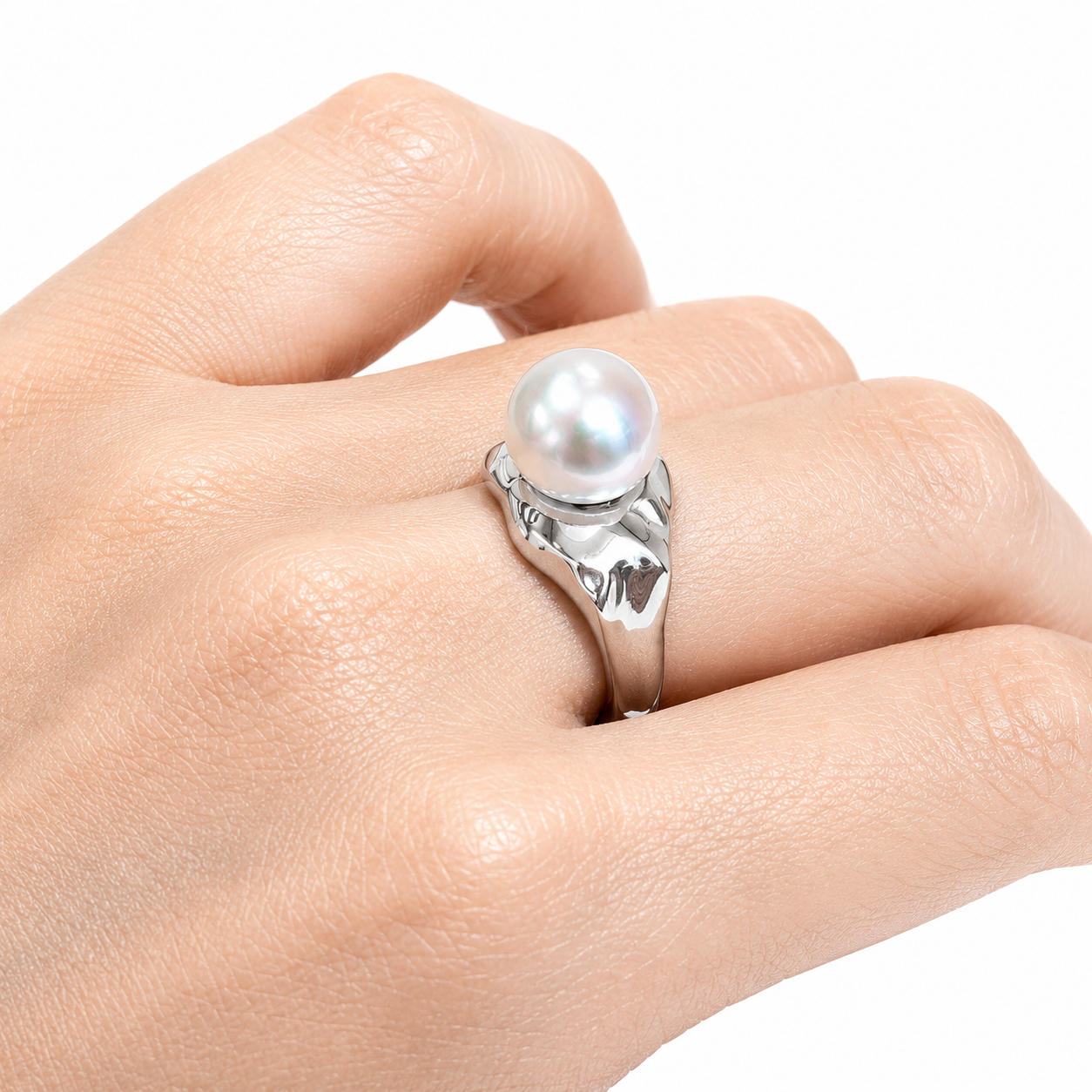 Sculpted Australia South Sea Pearl Ring