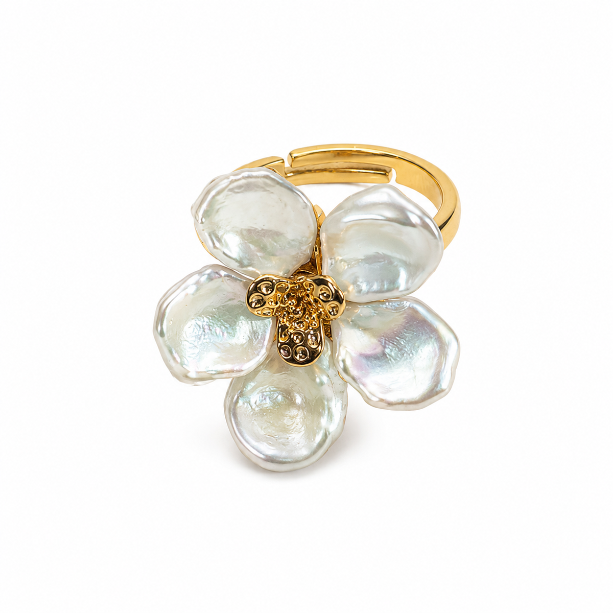 Keshi Pearl Petal Ring