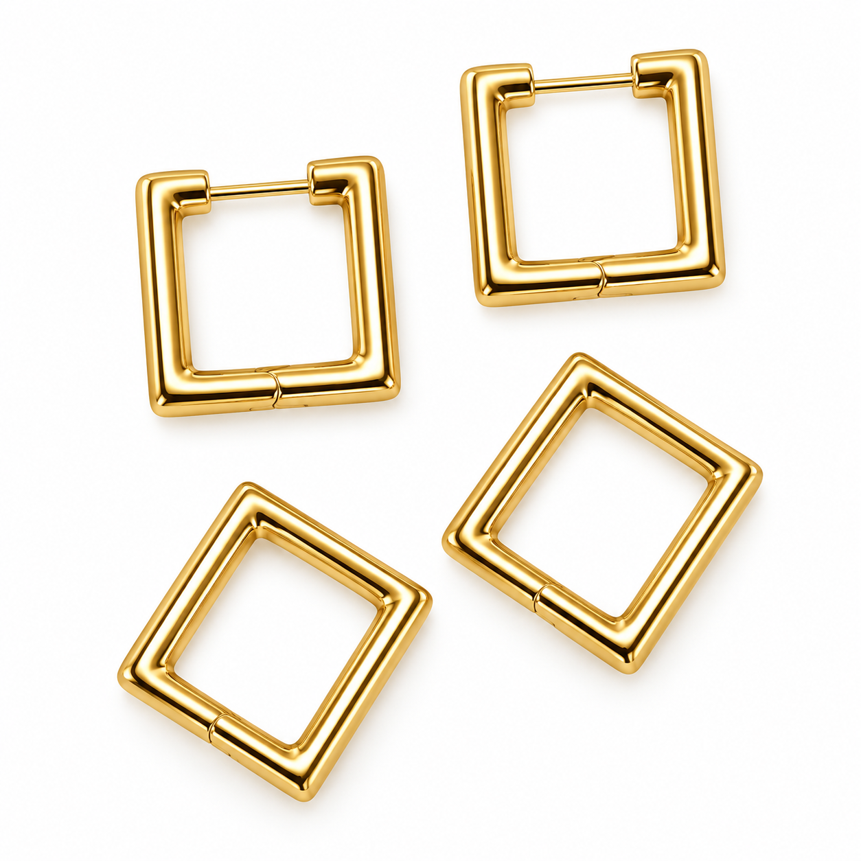 Geometric Duo Drop Earrings