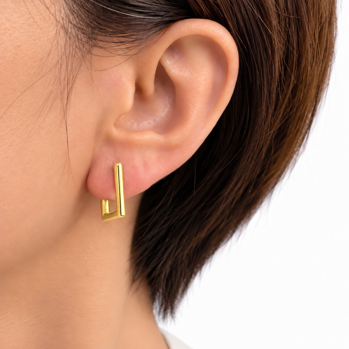 Geometric Duo Drop Earrings