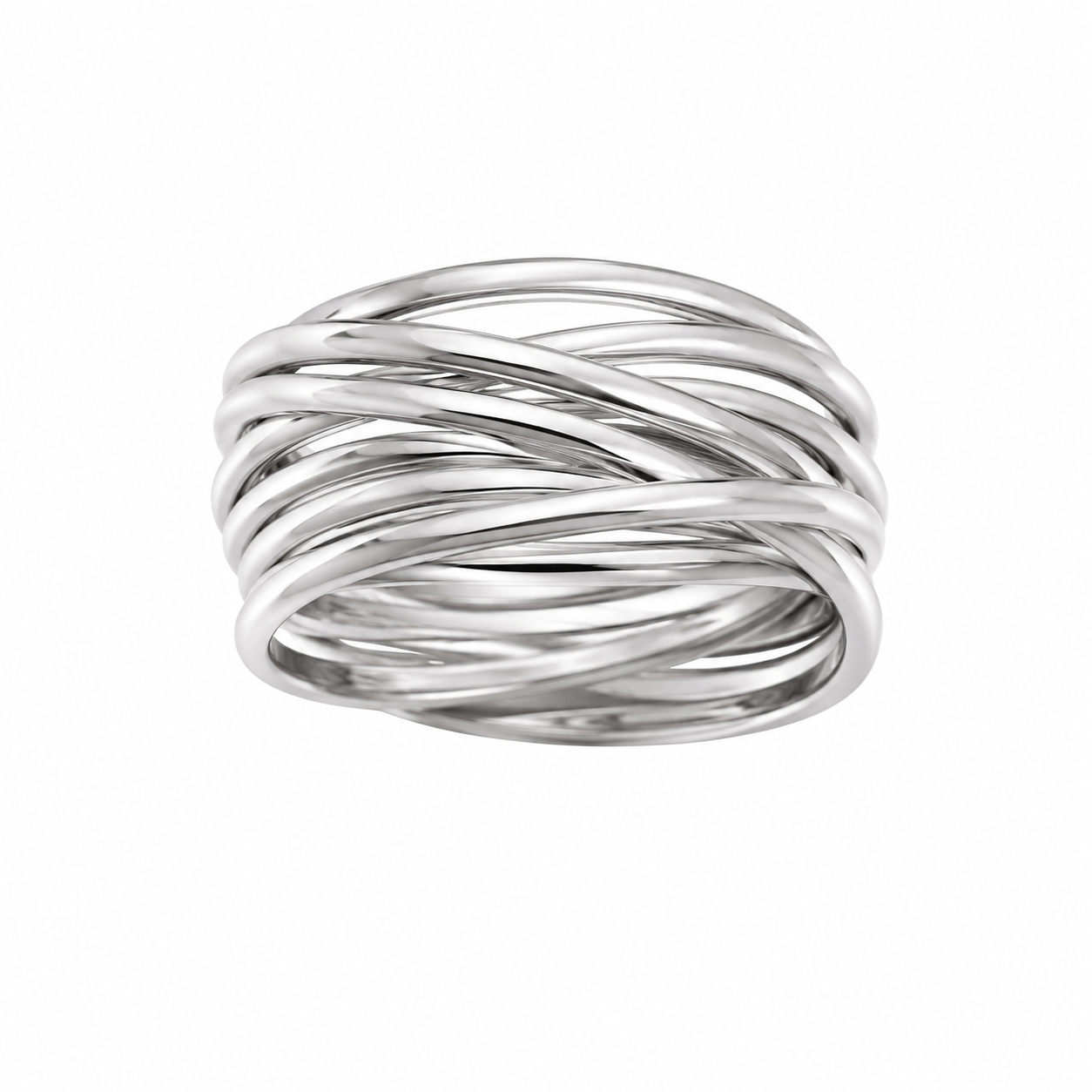 Eight-Band Infinity Sterling Silver Ring
