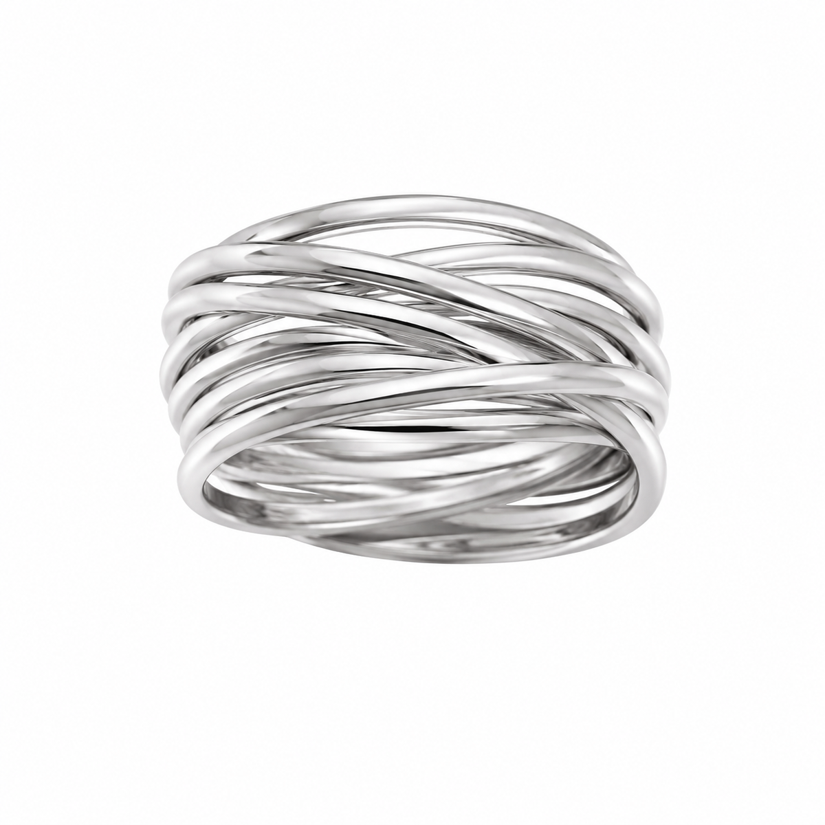 Eight-Band Infinity Sterling Silver Ring
